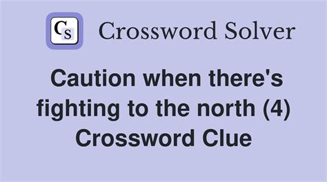 crossword clue caution